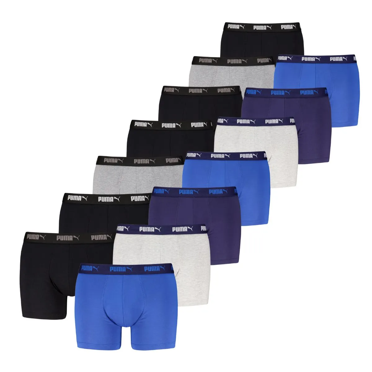 Puma Boxershorts Promo Solid 14-pack Black / Blue / Grey