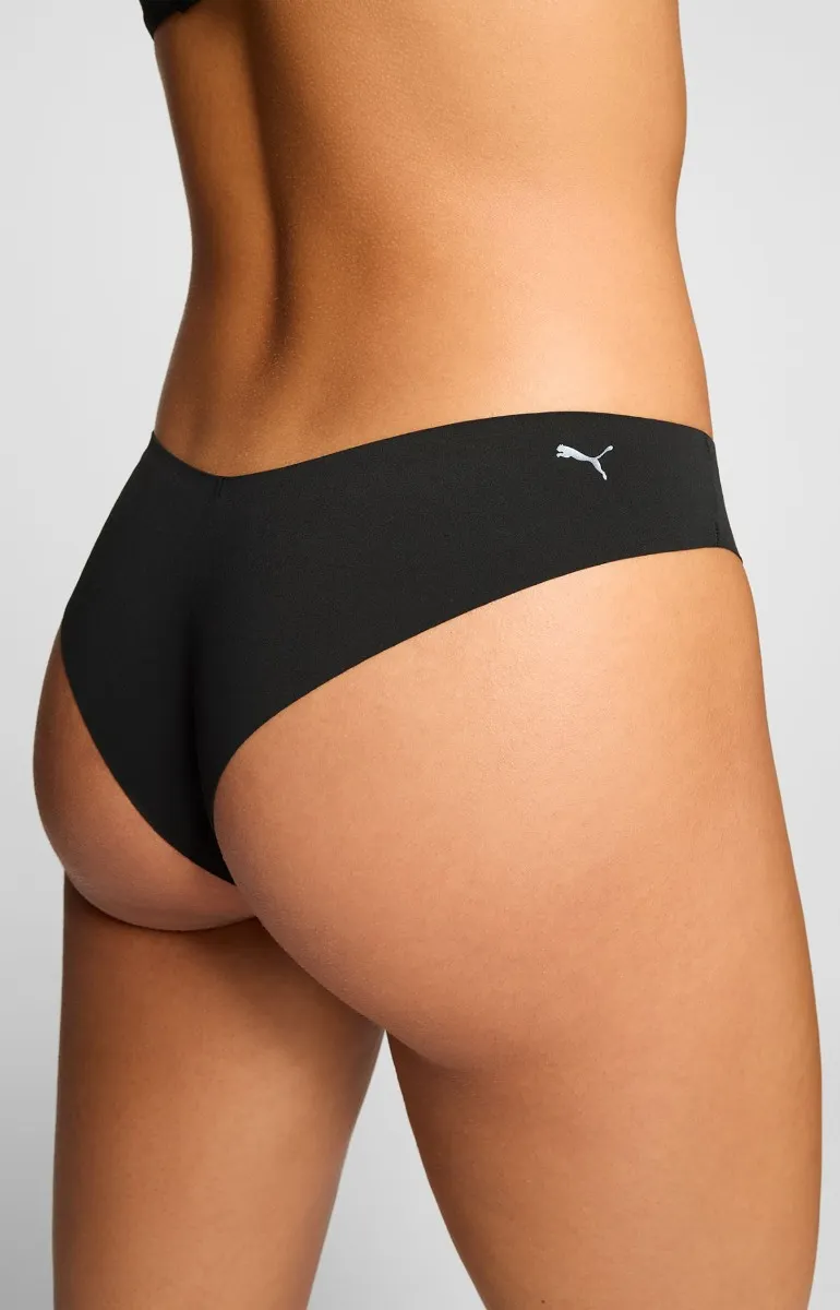 Puma Dames Brazilian Briefs Microfiber 2-pack Zwart