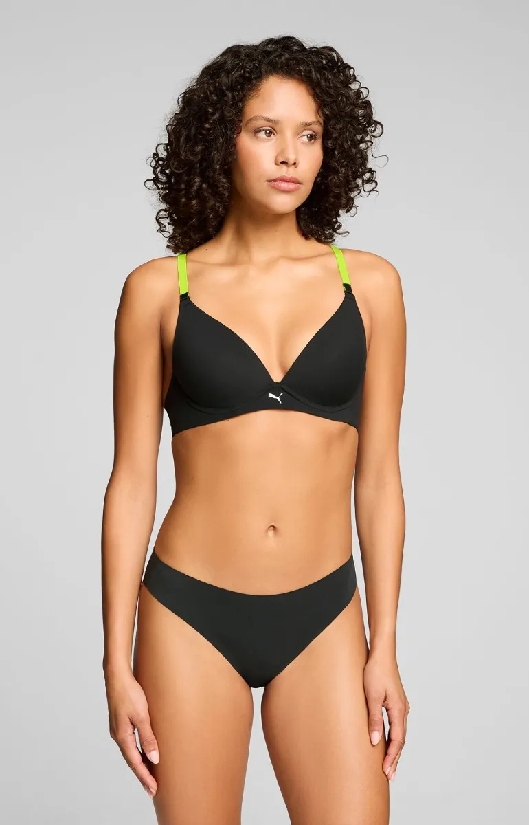 Puma Dames Brazilian Briefs Microfiber 6-pack Zwart