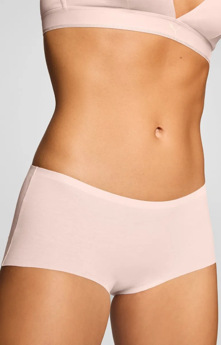 Puma Dames Mini Shorts Invisible Cotton 2-pack Light Pink