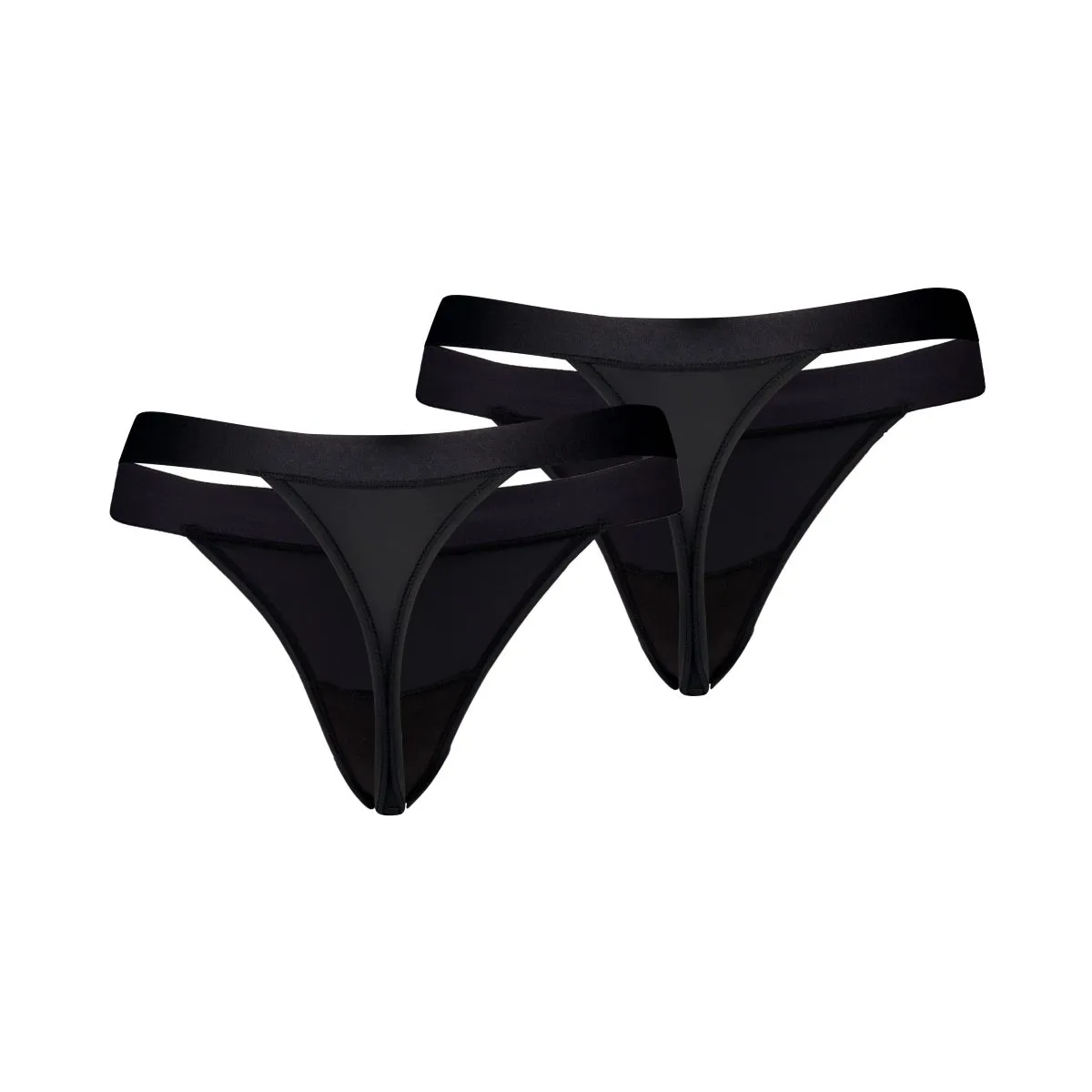 Puma Dames Sport Tanga String 2-pack Zwart