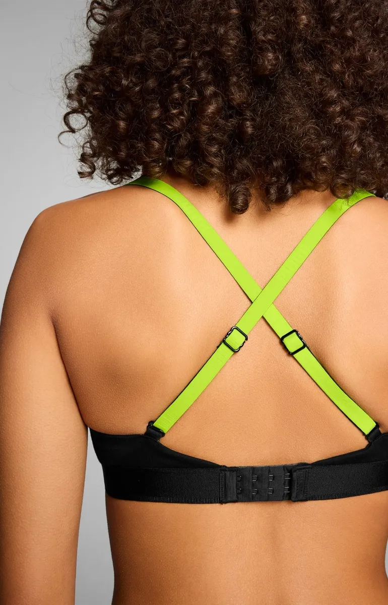 Puma Dames Sport Triangel Bralette 3D Knit Zwart