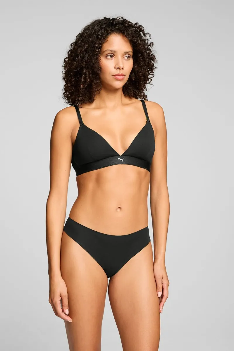 Puma Dames Sport Triangel Bralette 3D Knit Zwart