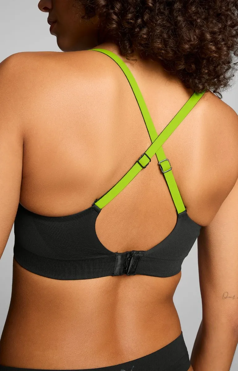 Puma Dames Sport Triangel Top 3D Knit Zwart