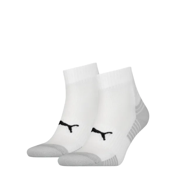 Puma Sport Cushioned Quartersokken 6-pack Wit