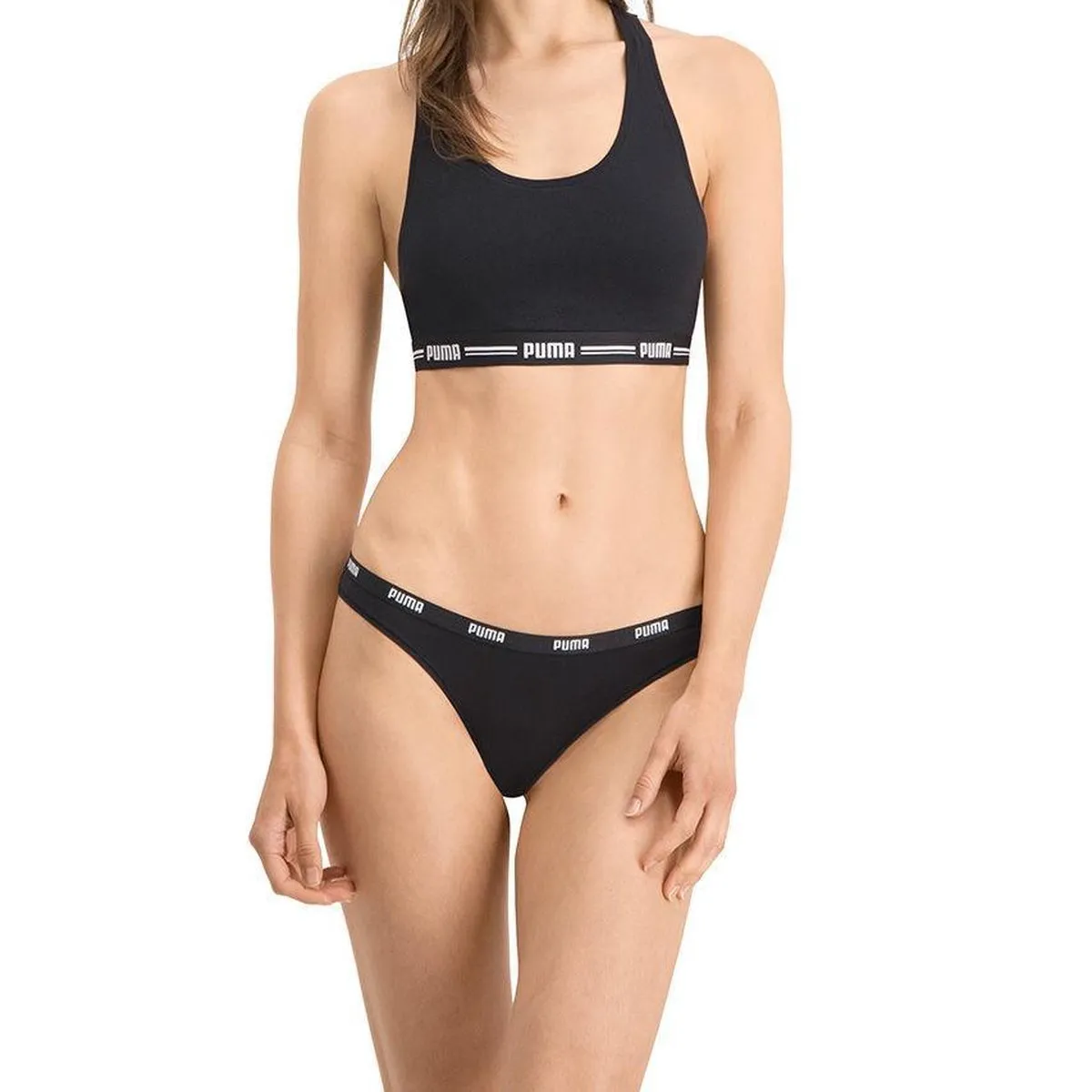 Puma String Dames Zwart/Wit/Grijs 6-Pack