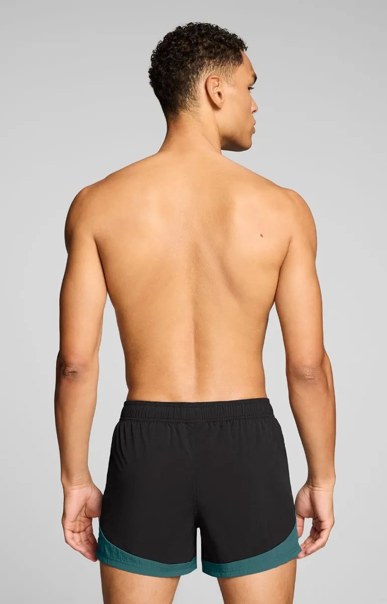 Puma Zwembroek Heren Shorts Crinkle Colour Block Zwart / Mint Jelly