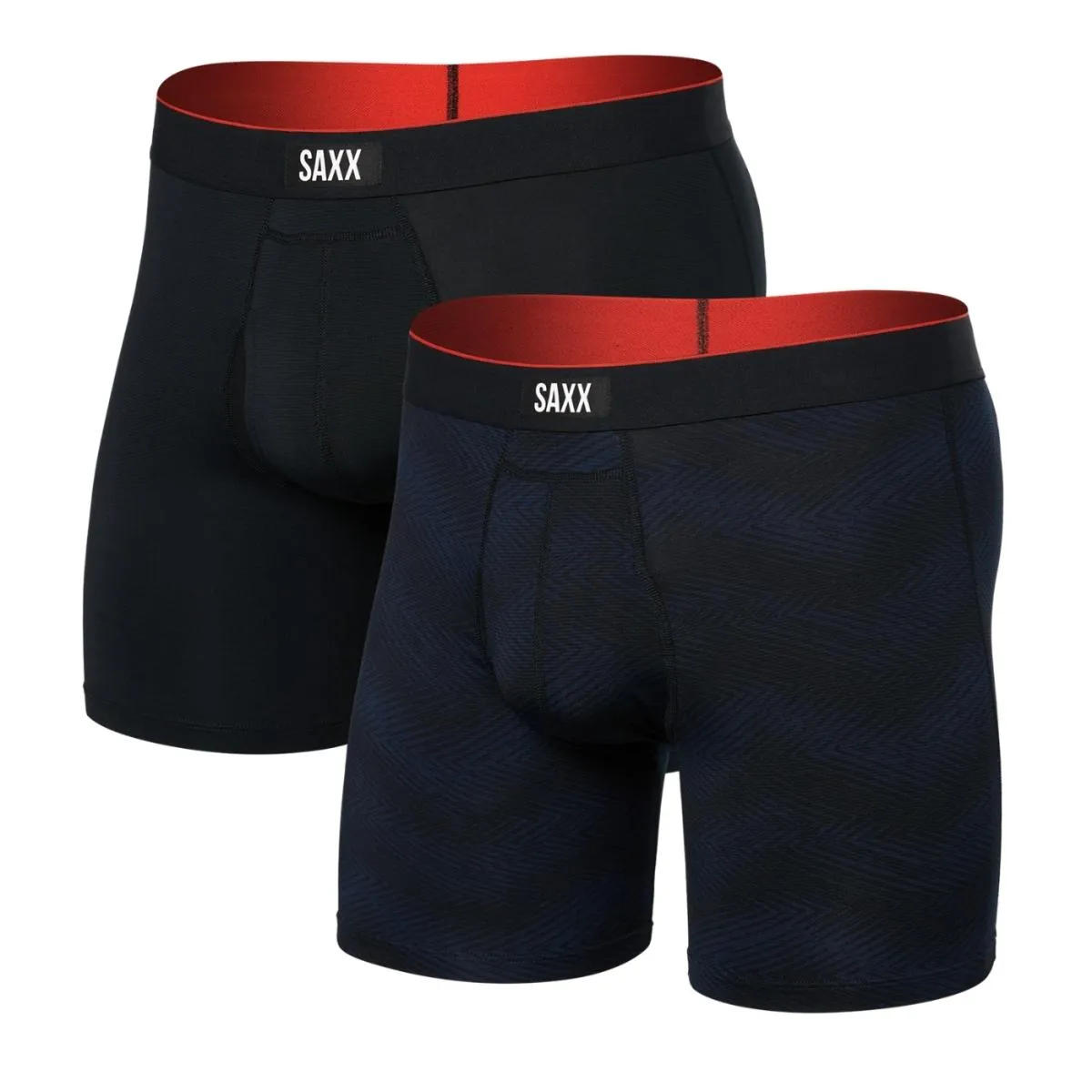 SAXX Boxershorts Multi-Sport Mesh - 2-pack- Full Tilt Chevron / Black