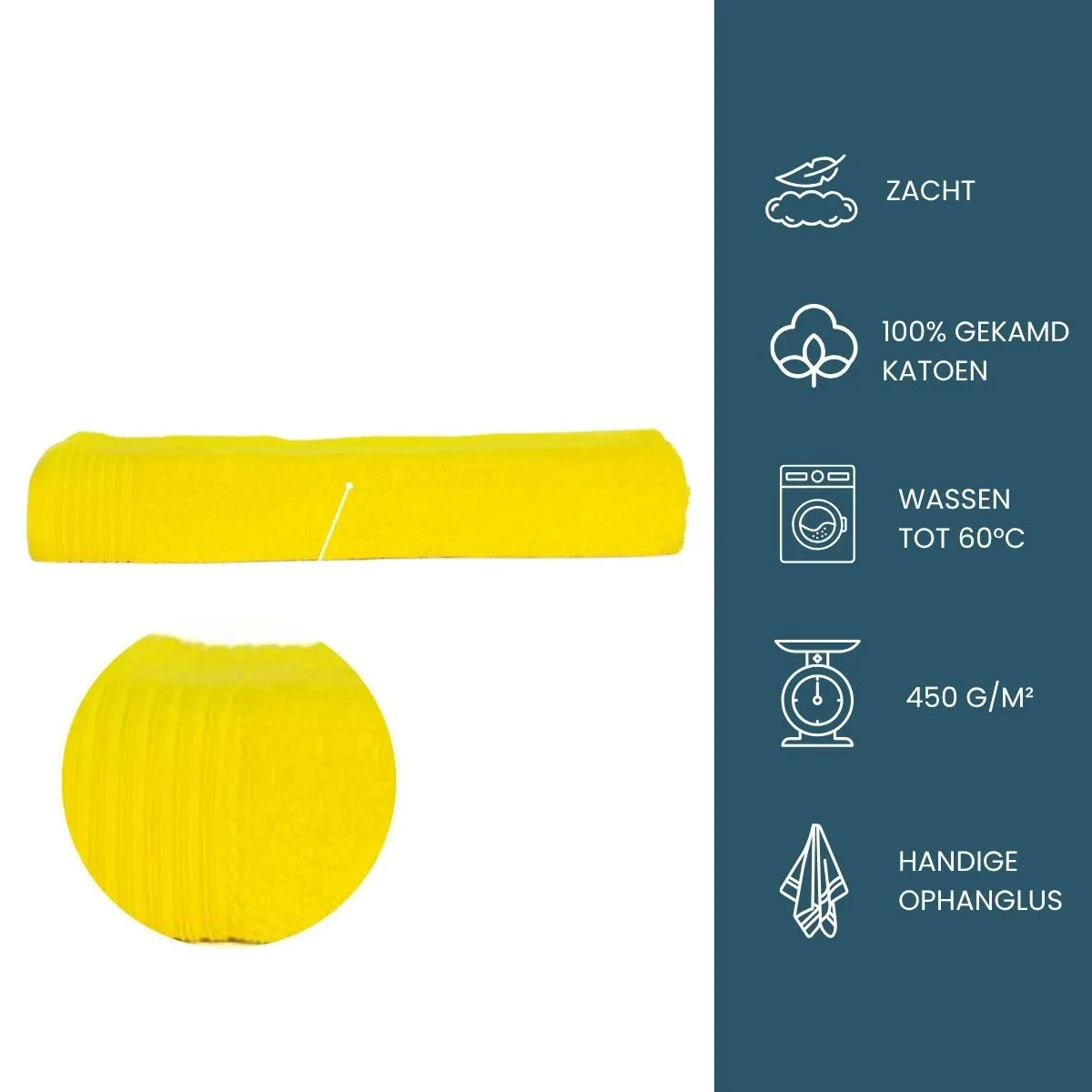 The One Badlaken 450 gram 100x180 cm Geel