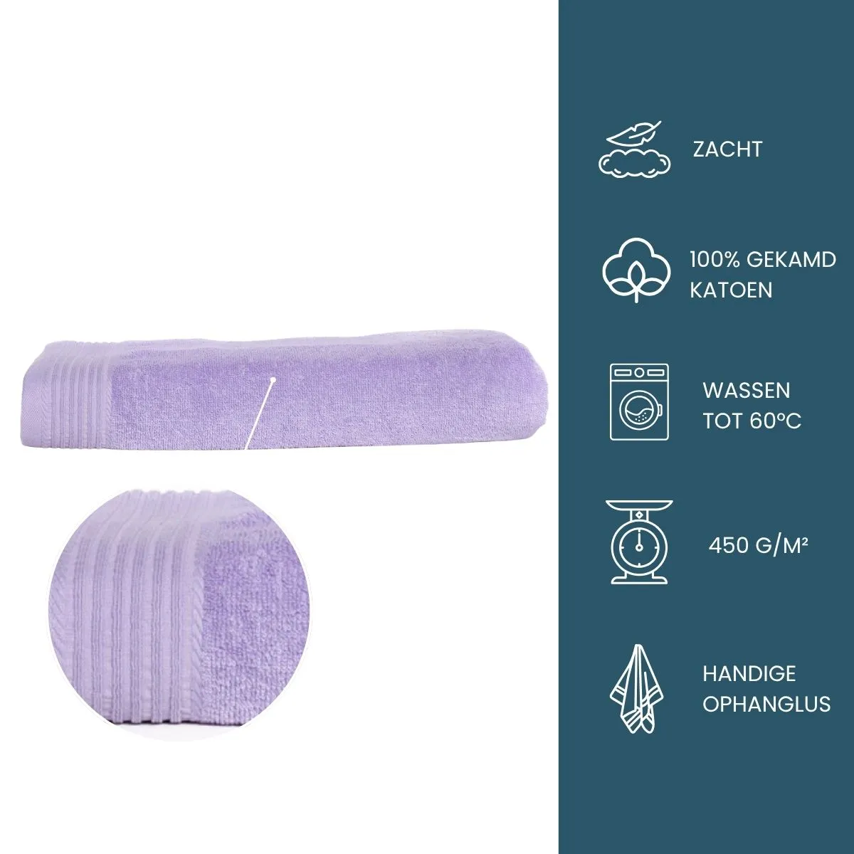 The One Badlaken 450 gram 100x180 cm Lavender