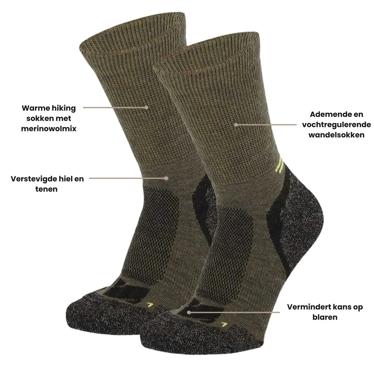 Xtreme Hiking Sokken Wol 2-pack Multi Green