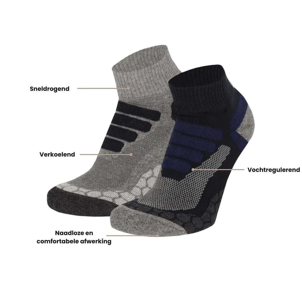 Xtreme Wandelsokken Quarter 2-pack Multi Blue