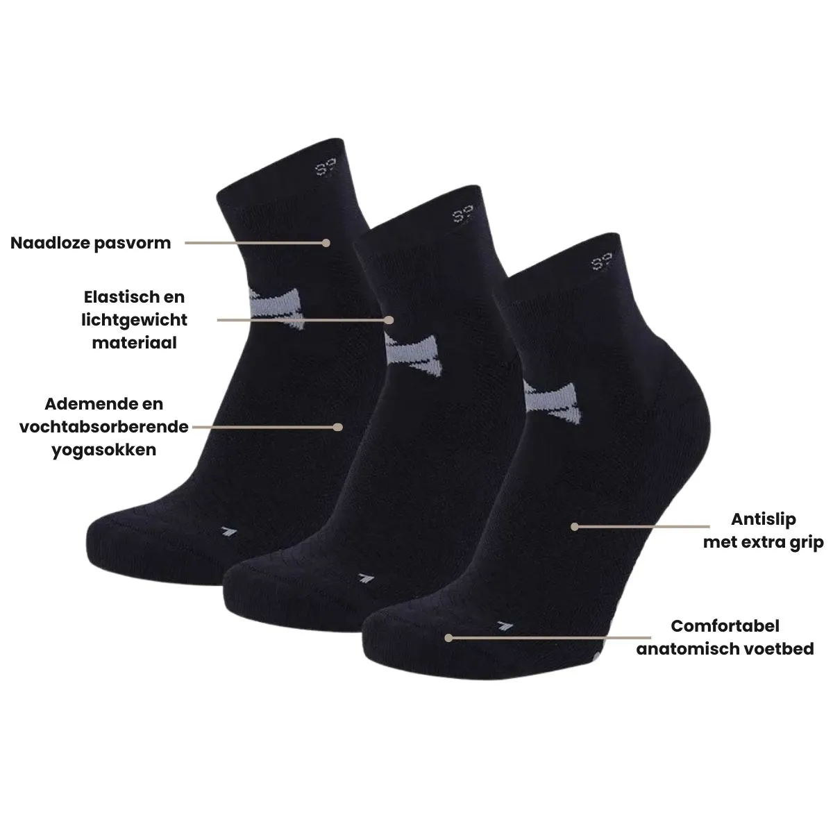 Xtreme Yoga Sokken 3-pack Navy