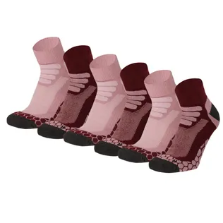 Xtreme Wandelsokken Quarter 6-pack Multi Burgundy