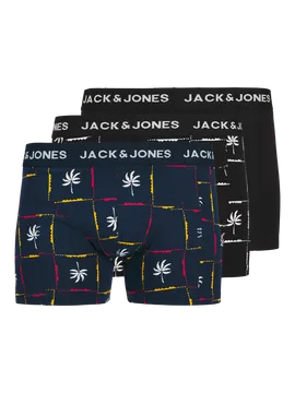Jack & Jones Boxershorts JACPALM Trunks 3-pack Black / Navy Blazer