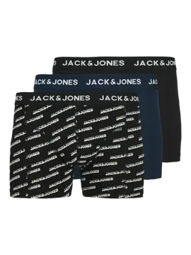 Jack & Jones Boxershorts JACBRIAN Trunks 3-pack Navy Blazer / Black