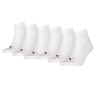 Puma Quarter Sokken Wit 6-pack