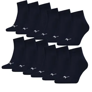 Puma Quarter Sokken Plain 12-pack Navy