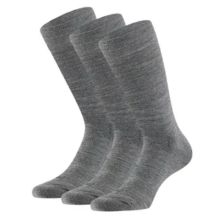 Apollo Merinowollen Sokken Badstof Zool 3-pack Medium Grey Melange