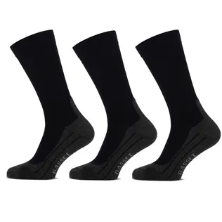 Basset Wandelsokken Merinowol 3-pack Zwart