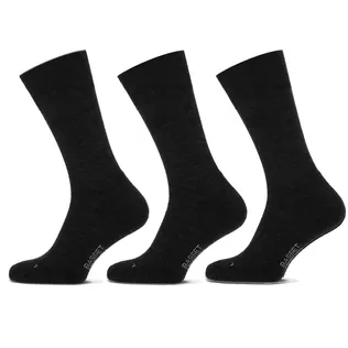Basset Merinowollen Sokken Casual 3-pack Antraciet