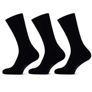 Basset Merinowollen Sokken Casual Badstof Zool 3-pack Marine