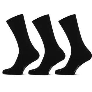 Basset Merinowollen Sokken Casual 3-pack Zwart