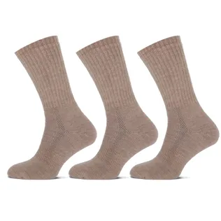 Basset Merinowollen Sokken Comfort 3-pack Beige