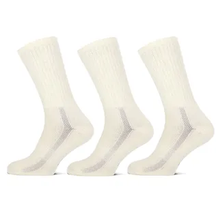 Basset Merinowollen Sokken Comfort 3-pack Off White