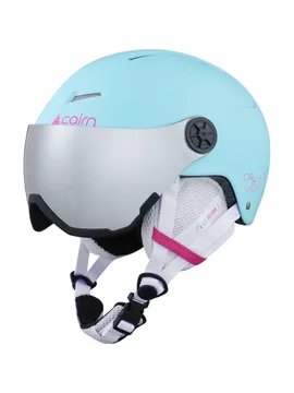 Cairn Kinder Skihelm met Vizier Orbit Visor Turquoise Neon Pink