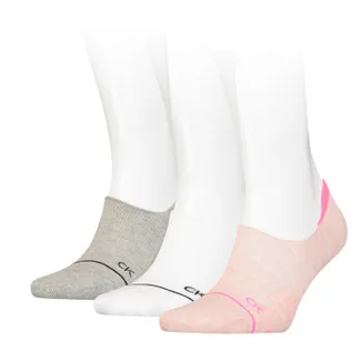Calvin Klein Dames Footies High Cut 3-pack Pink Melange Combo