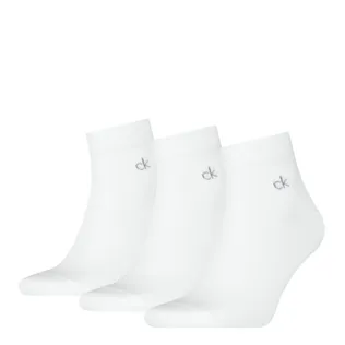 Calvin Klein Quartersokken Heren 3-pack Wit