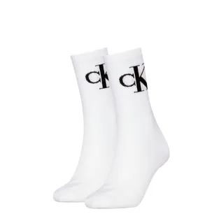 Calvin Klein Sokken Dames Monogram 2-pack Wit