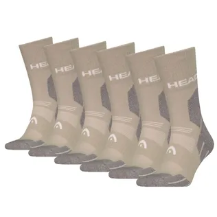 HEAD Wandelsokken All Climates Hiking Crew 6-pack Taupe