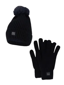 Heatkeeper Dames Winter Set - Muts + Handschoenen - Navy