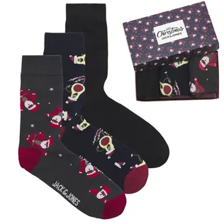 Jack & Jones Kerst Sokken Giftbox 3-pack JACMERRY X-MAS
