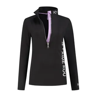 KOU Sportswear Skipully Dames Je T'aime Kou Zwart / Lila