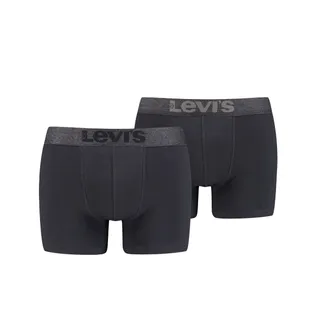 Levi's Boxershorts Melange WB Organic Cotton 2-pack Zwart