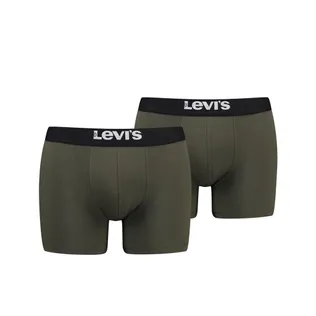 Levi's Boxershorts Solid Basic Organic Cotton 2-pack Khaki
