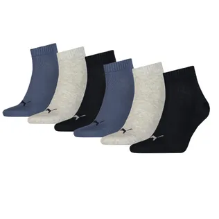 Puma Quarter Sokken Plain 6-pack Navy / Grey / Nightshadow Blue