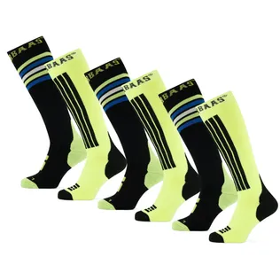 Poederbaas Skisokken 6-pack Striped Black
