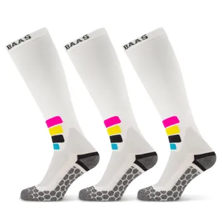 Poederbaas Skisokken Compressie Technical Pro Merino 3-pack Wit