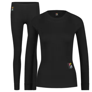 Poederbaas Thermoset Dames Pro- Thermoshirt + Thermolegging - Zwart