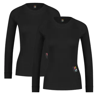 Poederbaas Thermoshirt Dames 2-pack Pro Zwart