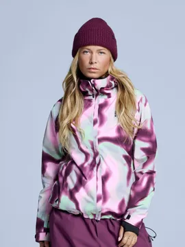 Poederbaas Ski-jas Dames Arty 2L Insulated Tie Dye Pink Multi