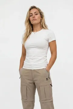 Poederbaas Outdoor T-Shirt Dames SOLX Merinowol Off White