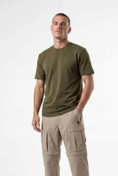 Poederbaas Outdoor T-Shirt Heren SOLX Merinowol Olive Green