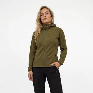 Poederbaas Outdoor Vest Dames Merinowol Olive Green