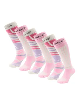 Poederbaas Skisokken Dames 6-pack Powder Rose