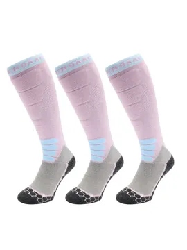 Poederbaas Skisokken Dames Merinowol Pro 3-pack Lila
